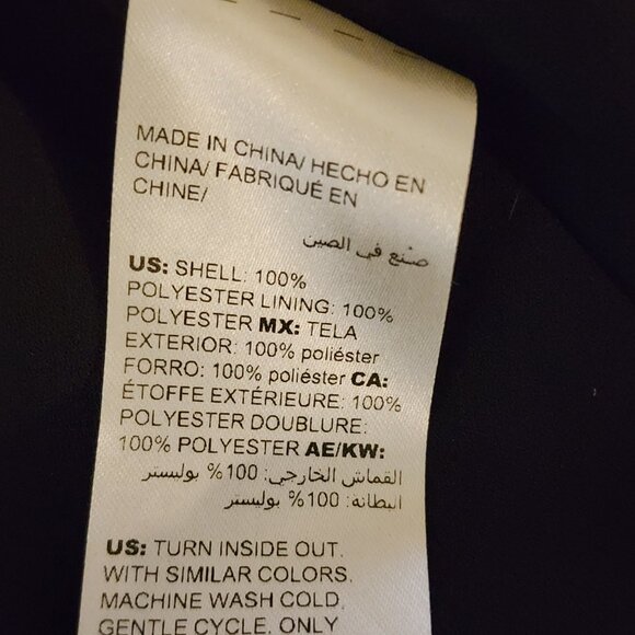 Chico’s Black Sleeveless Tank Top Blouse Size 3 (16/18 XL) Back Zip Overlay - Picture 8 of 10